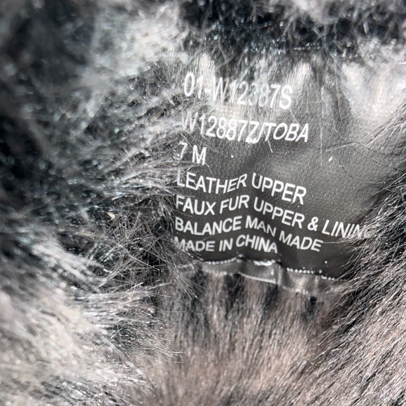 WHITE MOUNTAIN Vintage TOBA Suede Mid Calf Winter Boots Black Fur lined - Picture 8 of 8